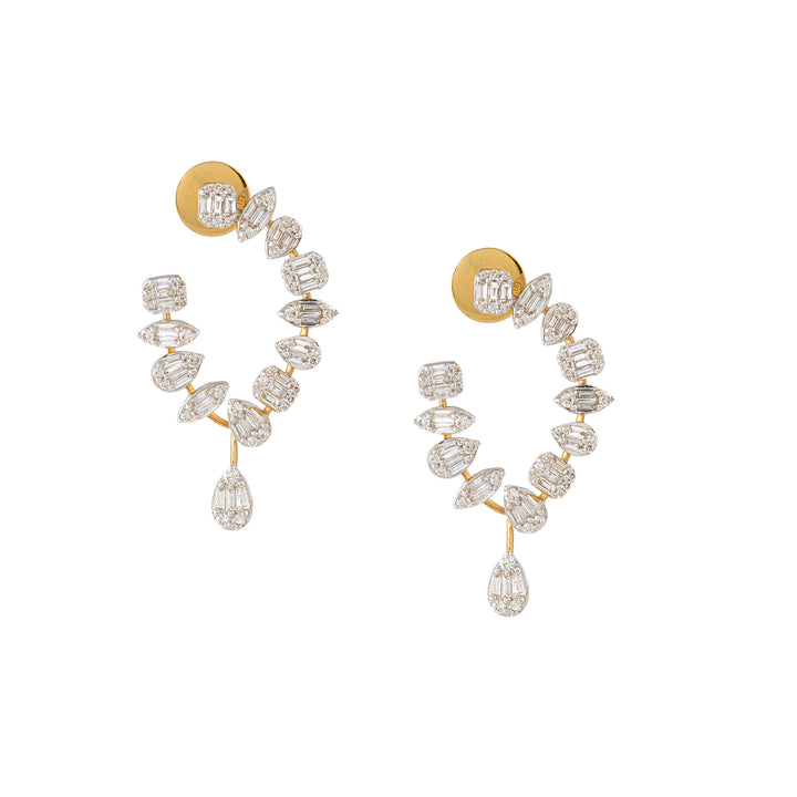 Luxurious Swanky Diamond Earring - Krishna Jewellers Pearls and Gems