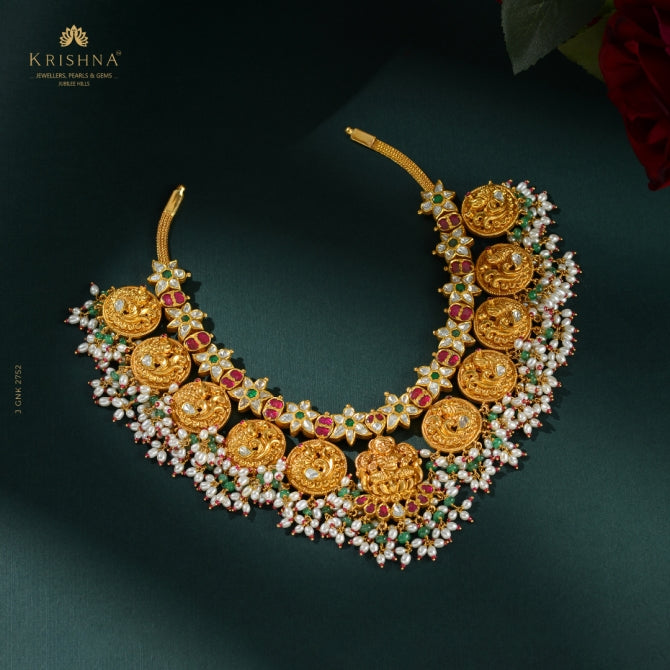 Pearly Gold Kundan Necklace