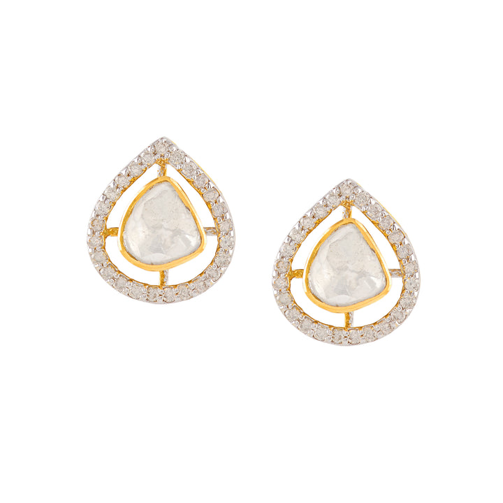 Beautiful Diamond Polki Earrings - Krishna Jewellers Pearls and Gems