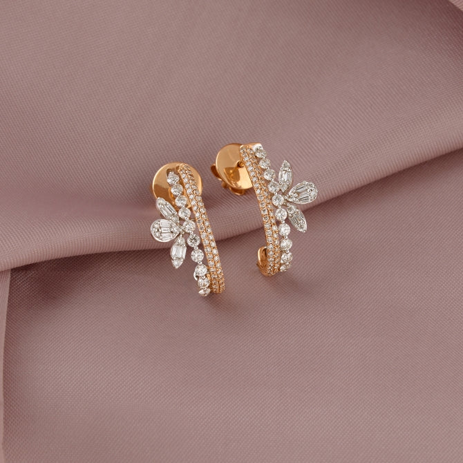 Luxy and Contemperory Diamond Stud Earrings
