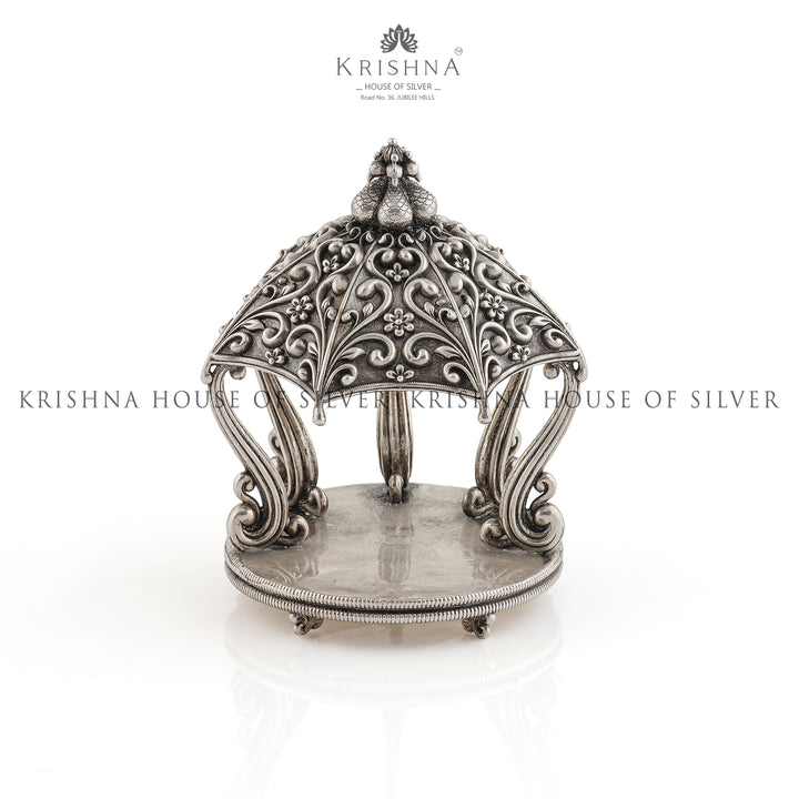 Contemporary Silver Shrine for Home - Krishna Jewellers Pearls and Gems