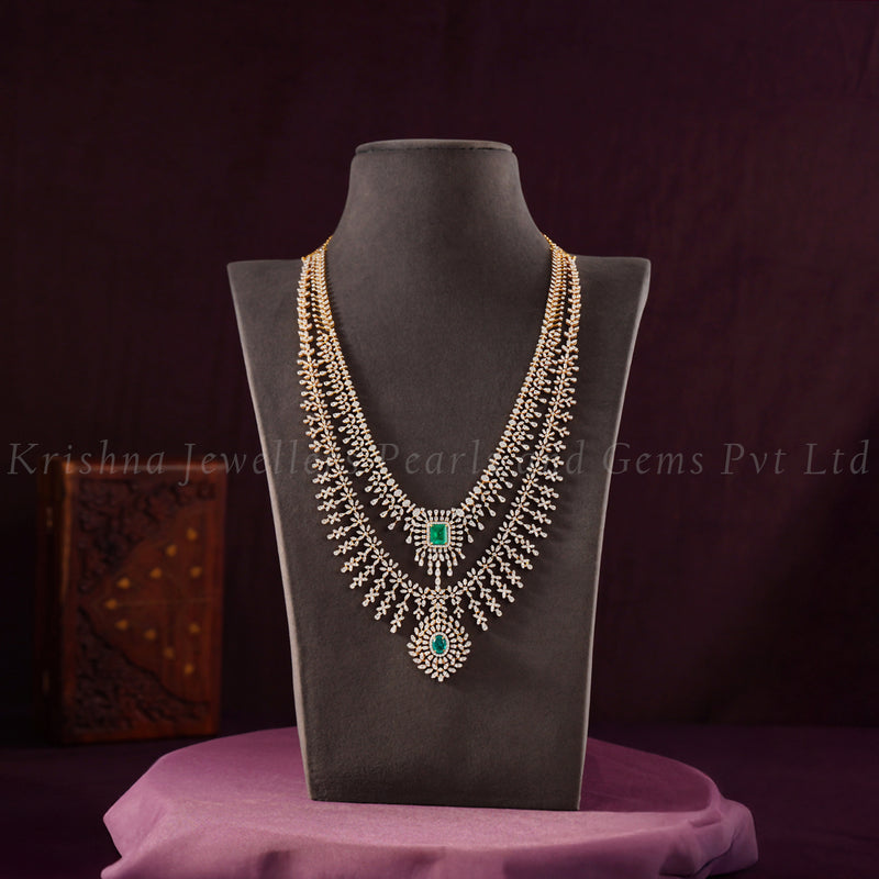 18K Bridal Diamond Layered Necklace