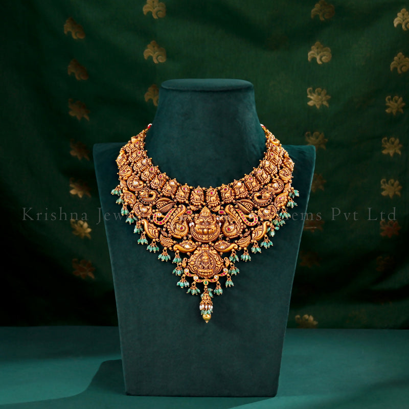 Divine 22K Nakshi Lakshmi Bridal Choker