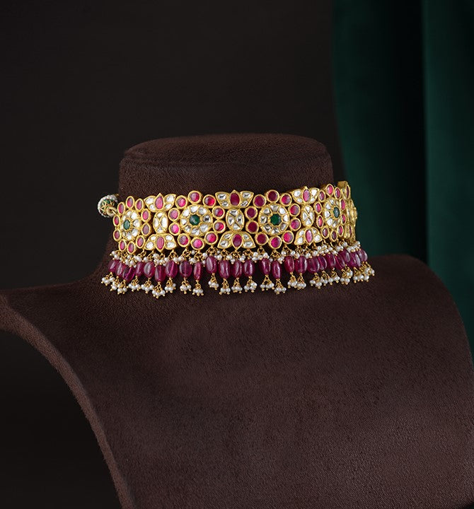 Kundan Polki Floral Choker