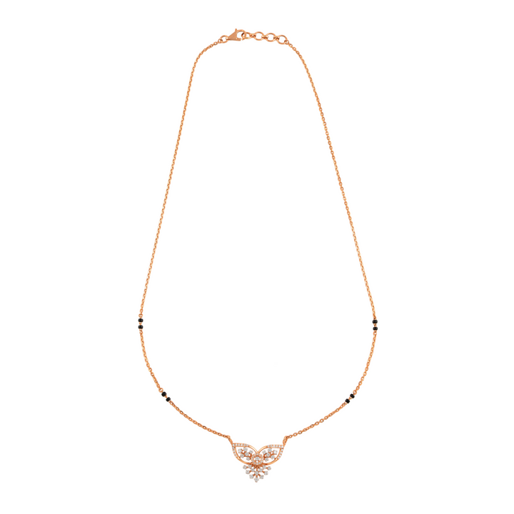 Traditional Mangalsutra with Leaf Motif Pendant