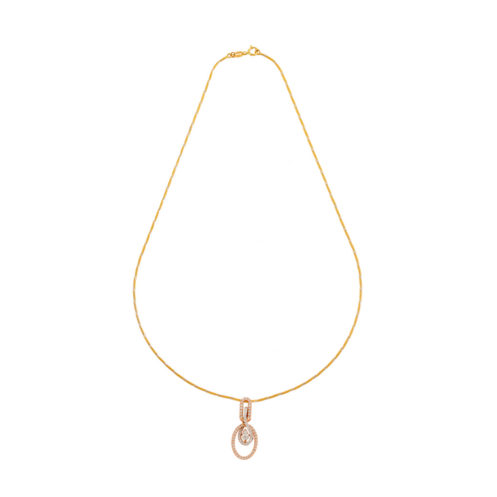 Unique Gold Chain with Diamond Pendant