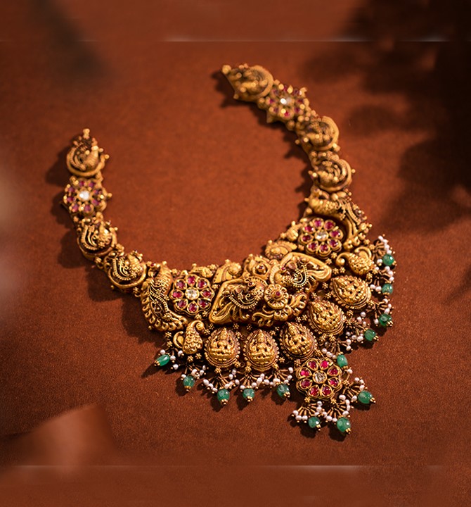 Nakshi & Kundan Bridal Gold Necklace