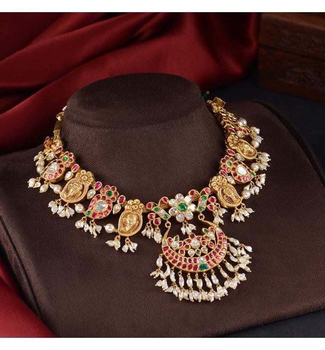 22kt Gold Kundan Necklace