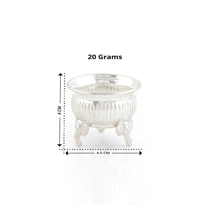 Pure Silver Elephant Leg Bowl