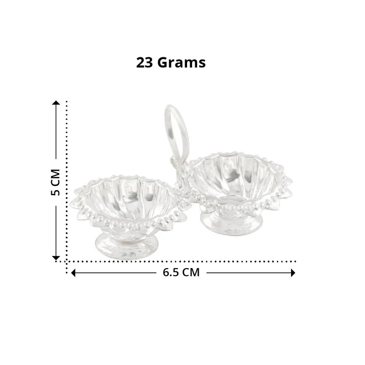Small Silver Kumkum and Haldi Bowls 92.5 Silver