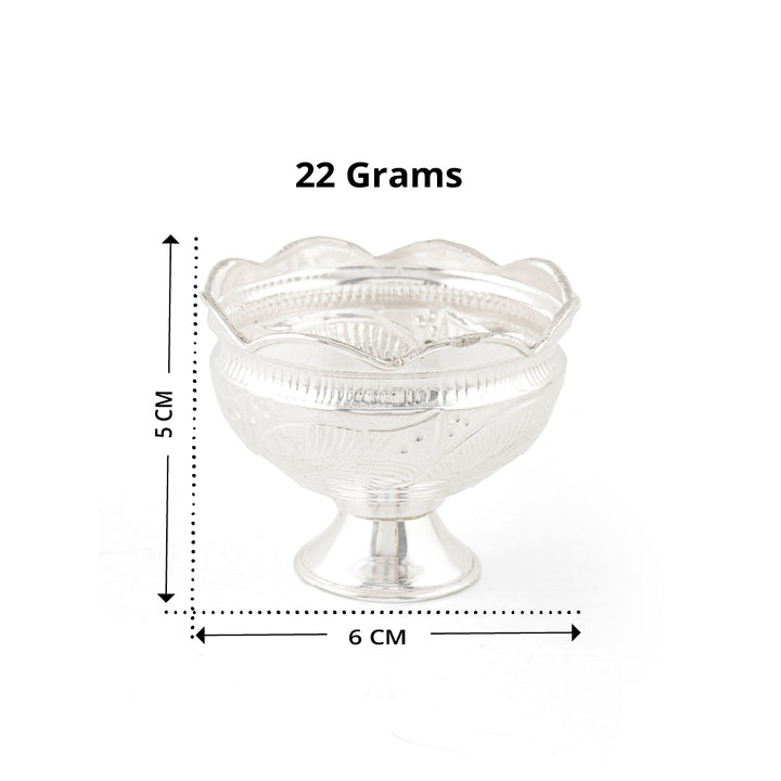 92.5 Pure Silver Pooja / Prasadam Bowl