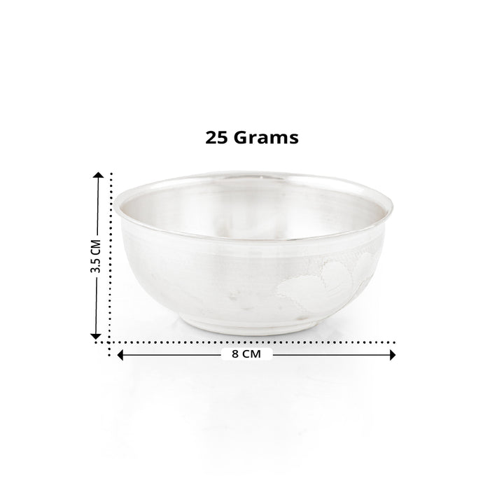 Pure Silver Pooja  Plain Bowl