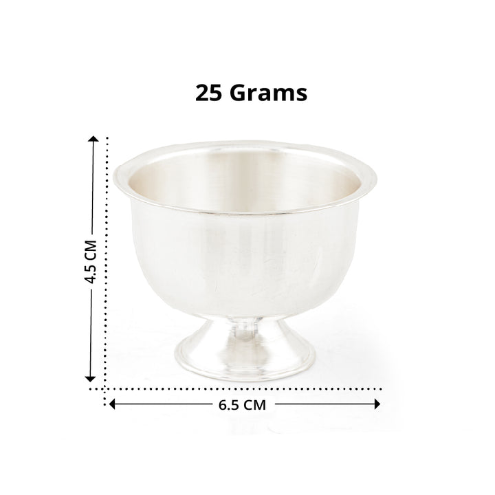 92.5 Pure Silver Plain Pooja / Prasadam Bowl