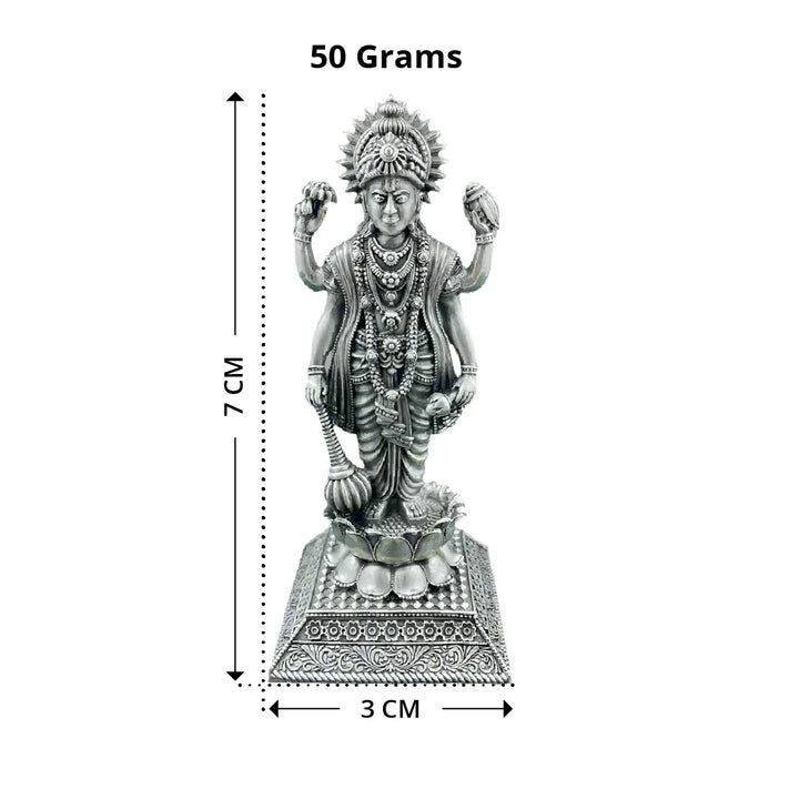 Elegant Silver Lord Vishnu Murthy Idol
