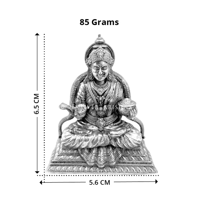 Annapurna Devi Silver Idol: Goddess of Nourishment and Prosperity