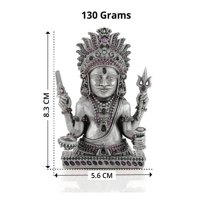 Silver Nakoda Bhairava a touch of divine strength.