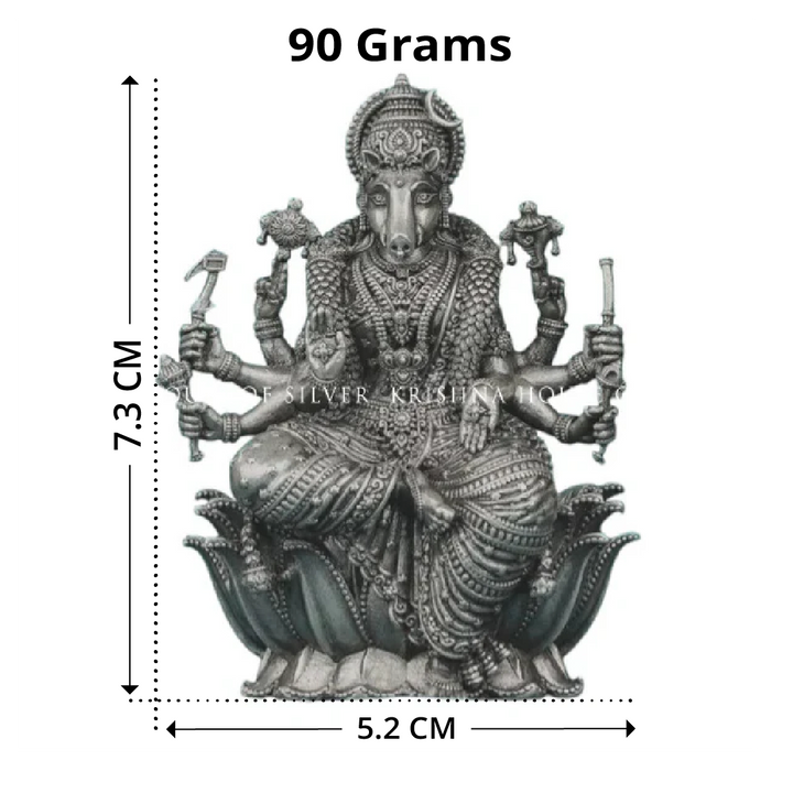Varahi Devi 92.5 Silver Idol : The Warrior Goddess of Strength and Courage