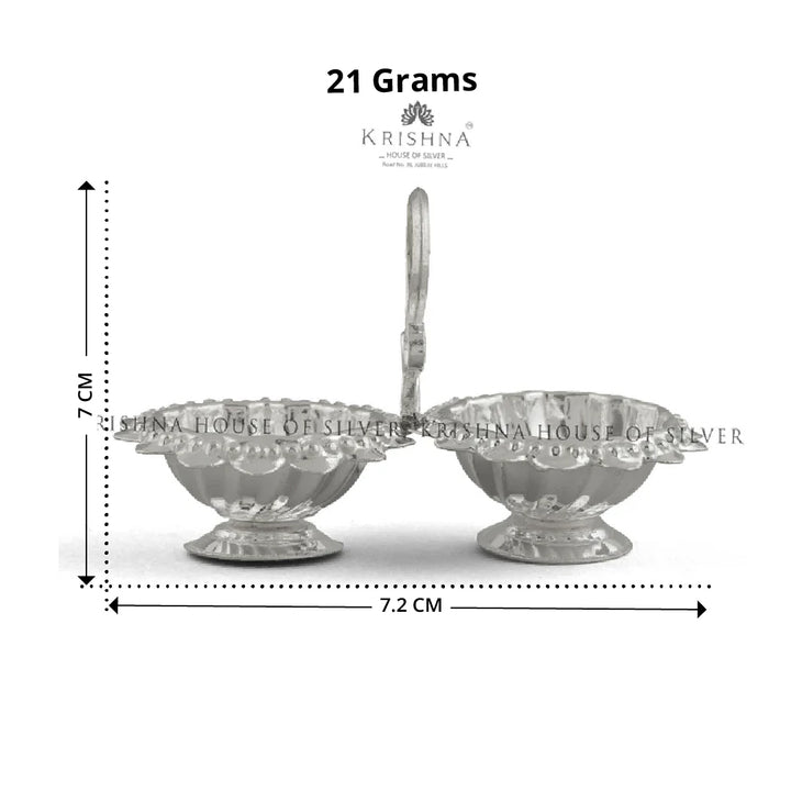 En vogue Haldi Silver KumKum Set