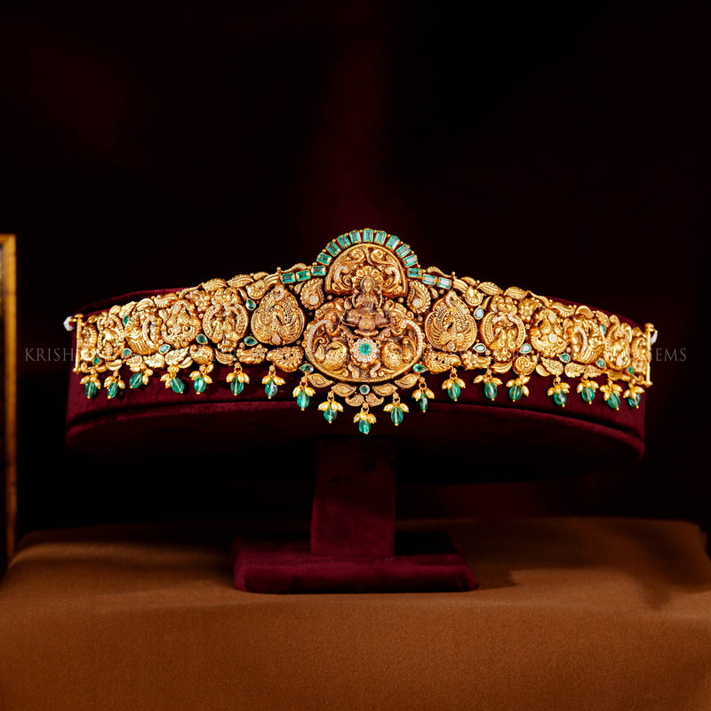 22K Gold Nakshi Kundan Polki Vaddanam