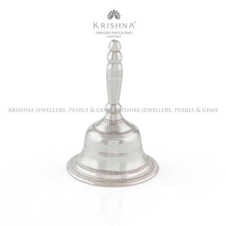 Divine Silver Pooja Bell - Krishna Jewellers Pearls and Gems
