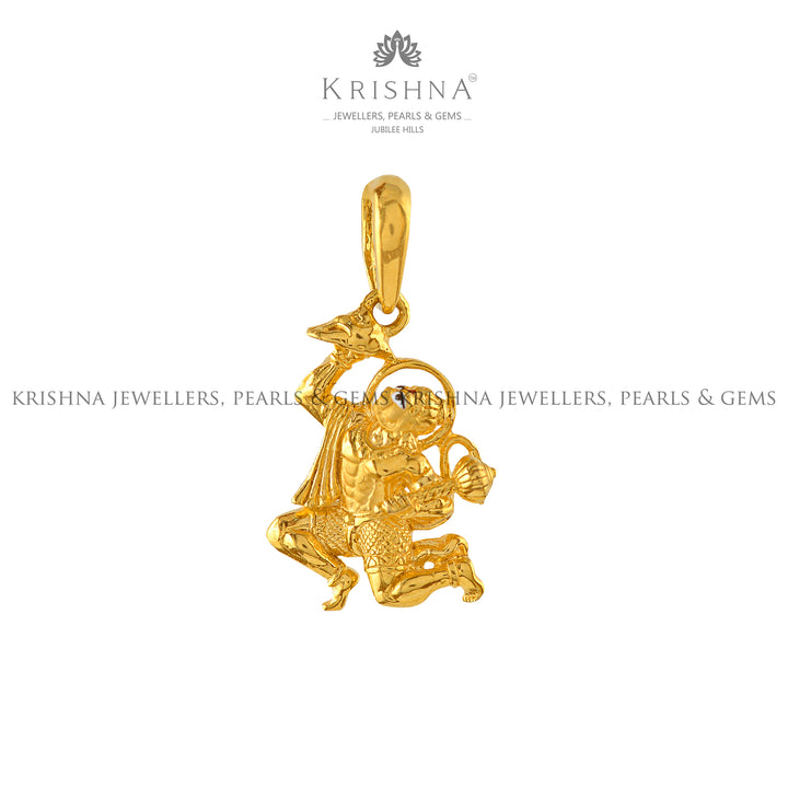 Hanuman Pendant in Gold - Krishna Jewellers Pearls and Gems