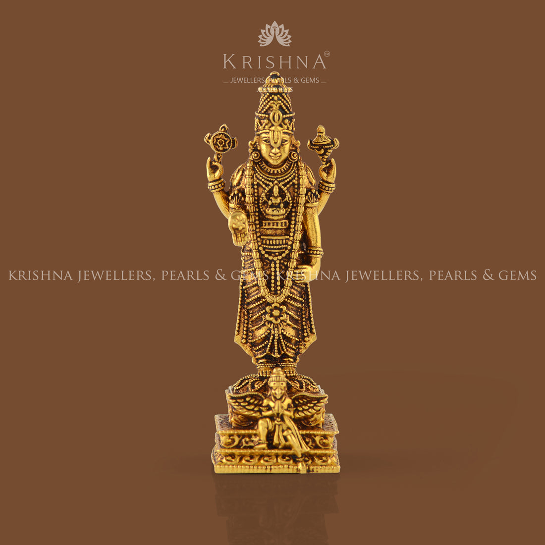 Divine Balaji Idol In Gold - Krishna Jewellers Pearls and Gems