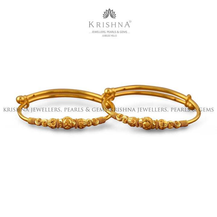 Gold bangles For Little Angles - Krishna Jewellers Pearls and Gems