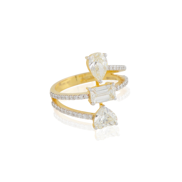 Pear & Heart Cut Diamond Ring - Krishna Jewellers Pearls and Gems
