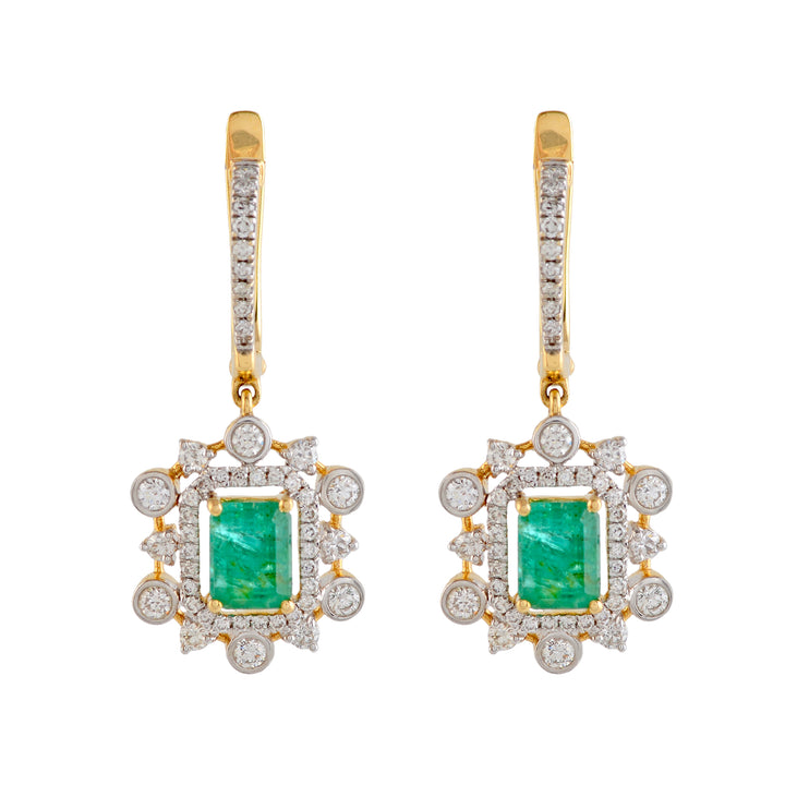 Floral Diamond Jacket Earrings - Krishna Jewellers Pearls and Gems
