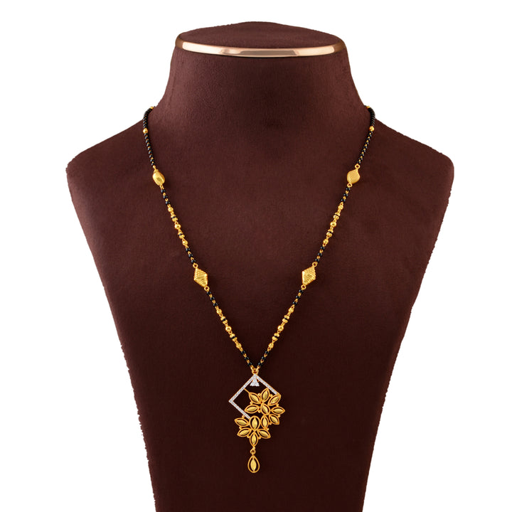 Traditional Mangalsutra With Designer Pendant - Krishna Jewellers Pearls and Gems