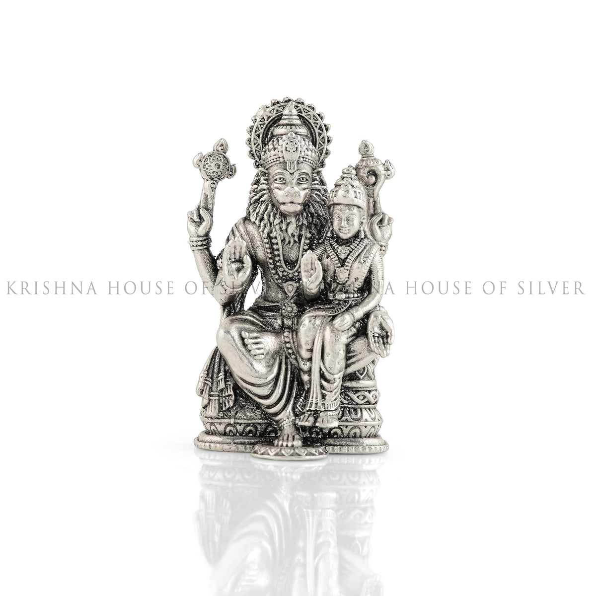 Buy Lord Narasimha With Consort in Silver Online | store ...