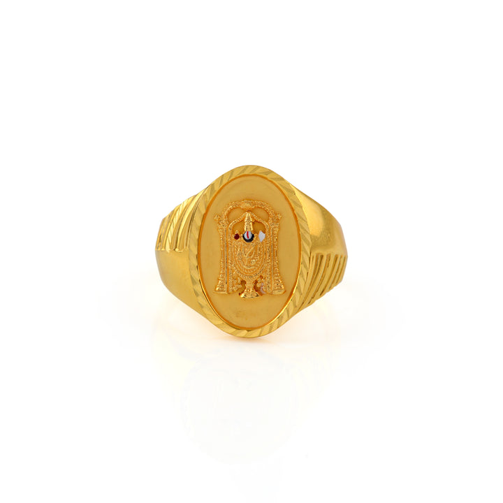 22K Gold Balaji Ring - Krishna Jewellers Pearls and Gems