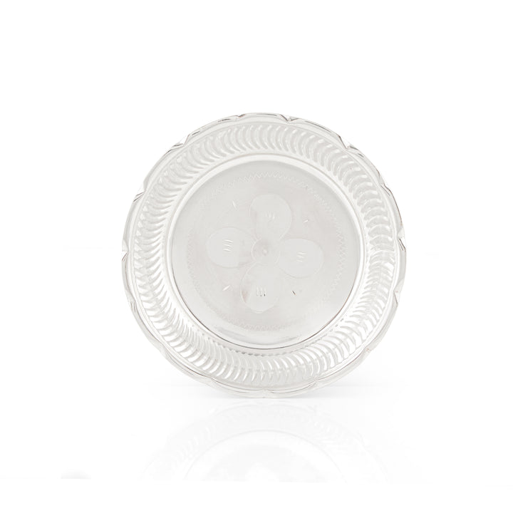 92.5 Pure Silver Pooja Plate  - Traditional Single Piece