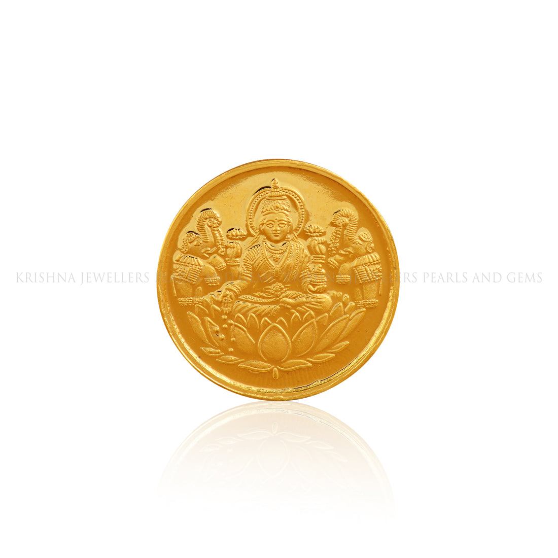 20 Gram Gold Coin With Lakshmi Motif - Krishna Jewellers Pearls and Gems