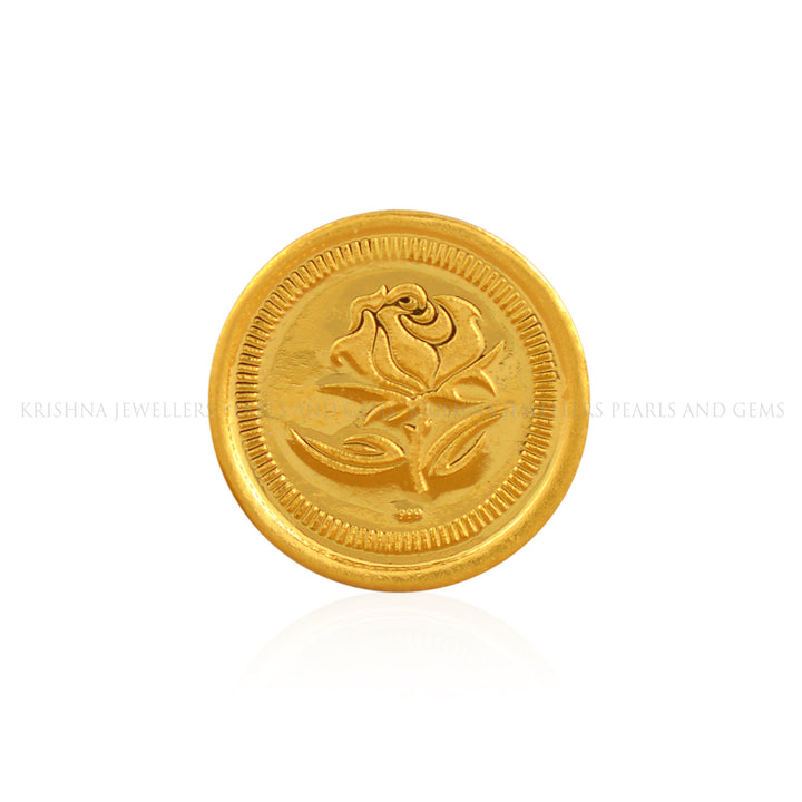 1 Gram Lotus Gold Coin at Krishna Jewellers