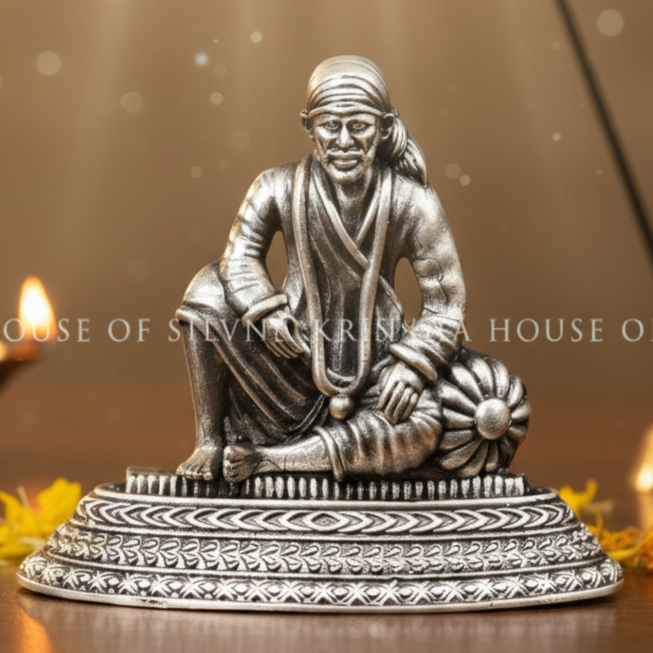 Buy 92.5 Sterling Silver Diwan Sai Baba idol