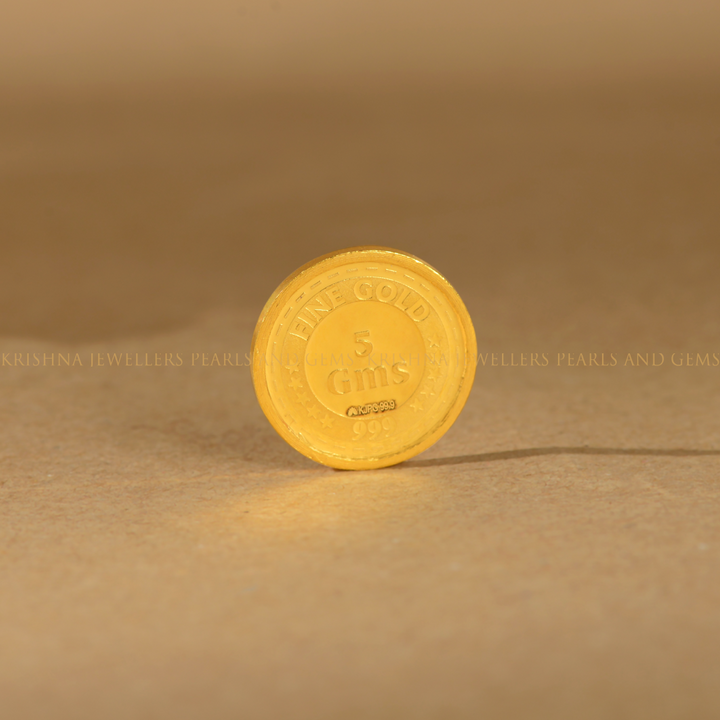 24K Gold Lakshmi Coin 5 Grams of Purity for Puja & Special Occasions