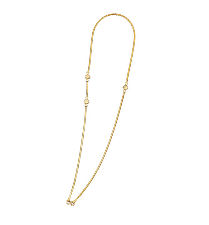 22 kt Gold Diamond Ball Chain