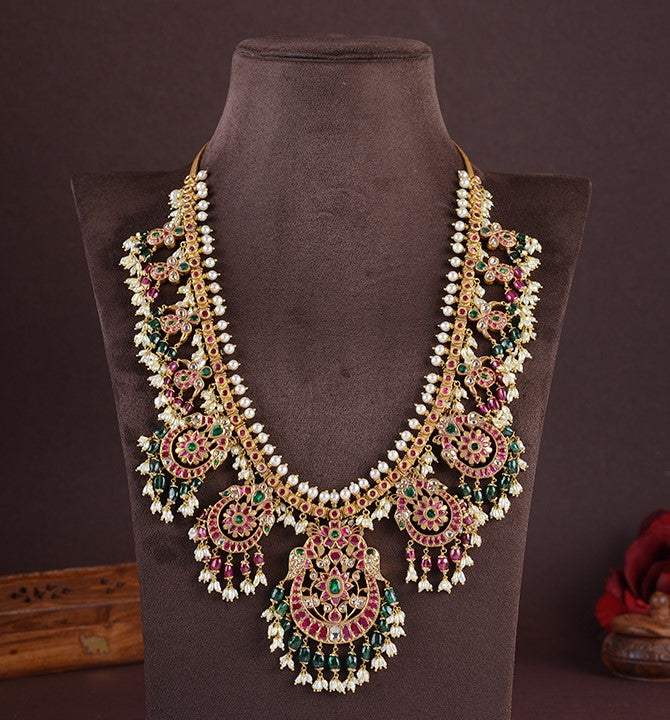 Floral Kundan Guttapusalu Haram