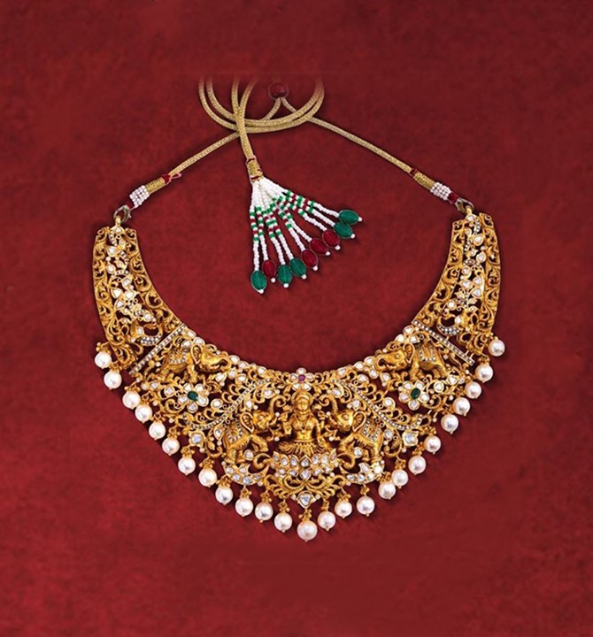 22k Gold Lakshmi Necklace