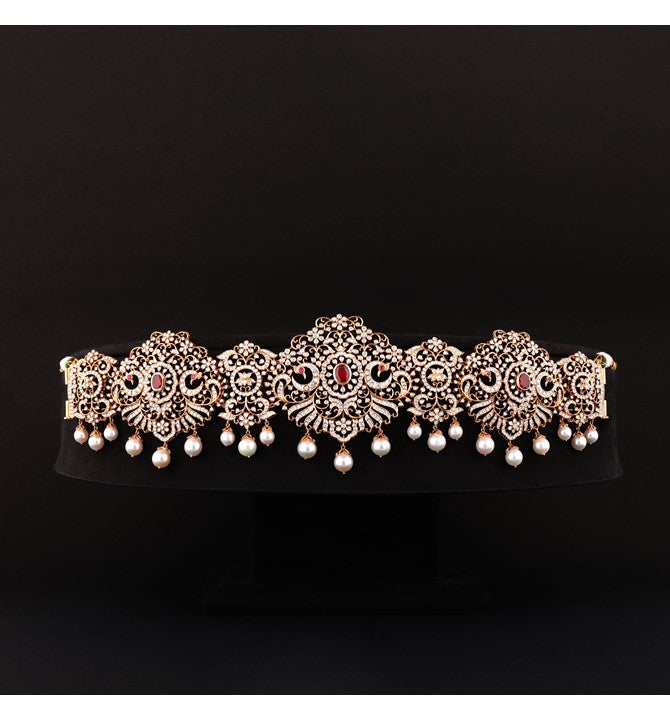 Dazzling Peacock Diamond Vaddanam