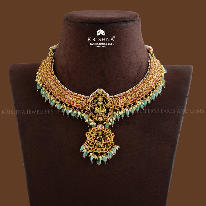 Lakshmi Gold Kundan Necklace