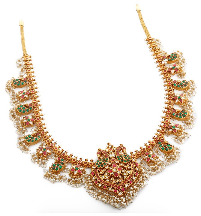 Kundan Gold Guttapusalu necklace