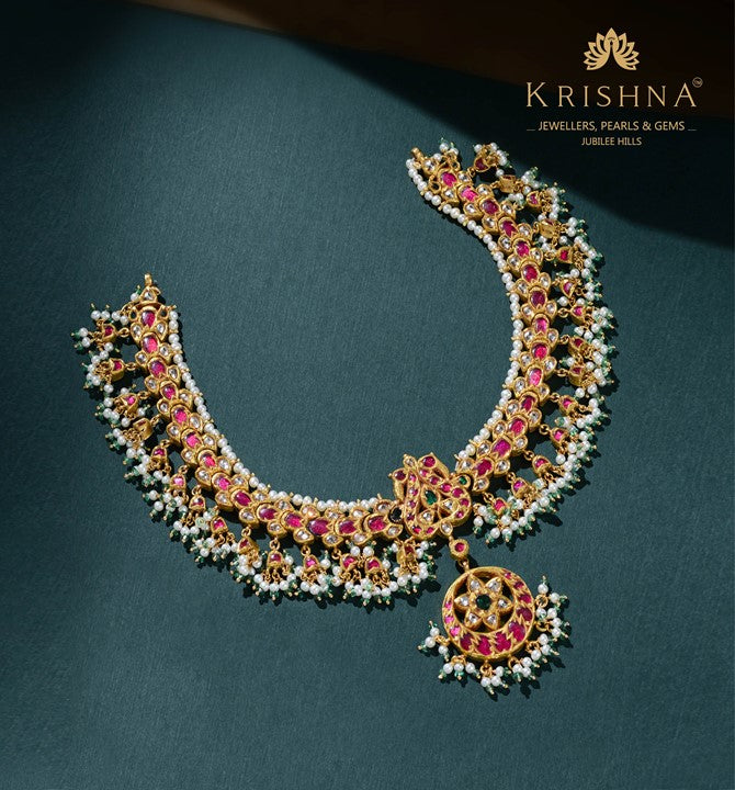 Peacock Gold Kundan Necklace