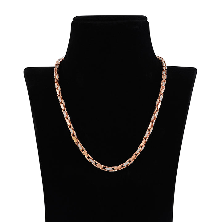 Diamond Chain in Rose Gold - Krishna Jewellers Pearls and Gems