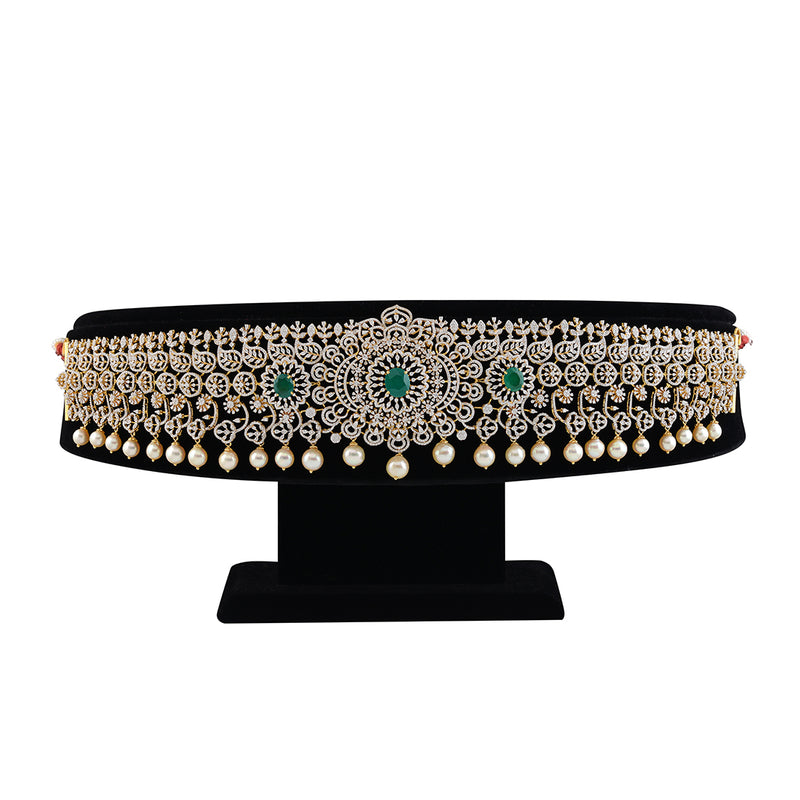 Emerald Tinged Diamond Vaddanam