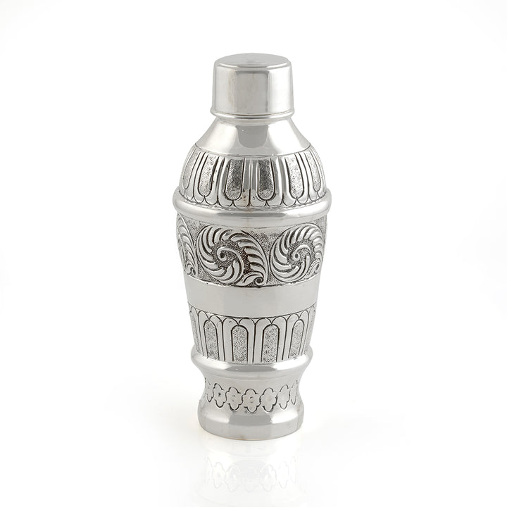 Silver Water Bottle with Floral Motif - Krishna Jewellers Pearls and Gems