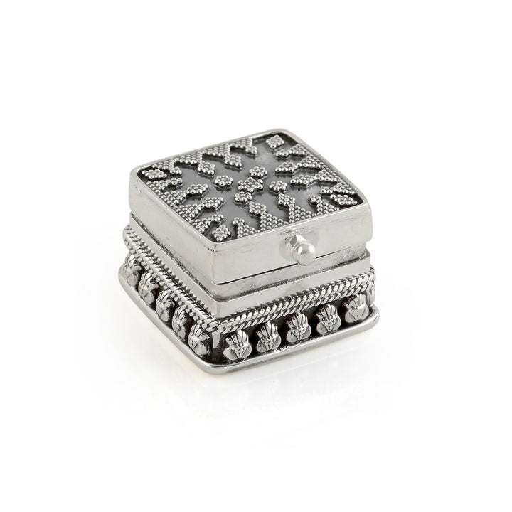 Silver Square KumKum Box - Krishna Jewellers Pearls and Gems