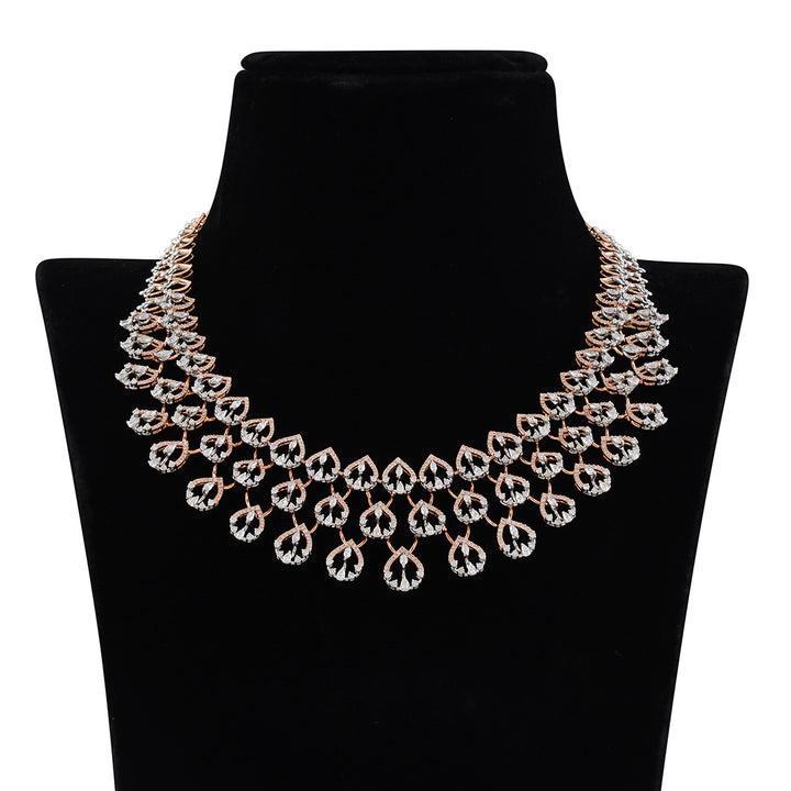 Designer Diamond Choker Necklace - Krishna Jewellers Pearls and Gems