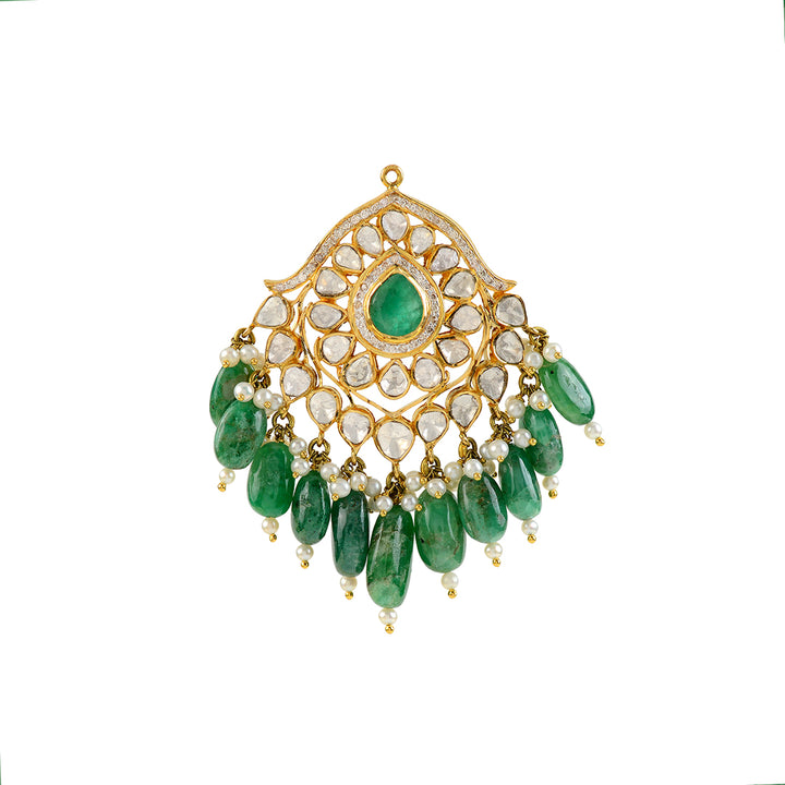 18k Gold Polki Mangtika - Krishna Jewellers Pearls and Gems